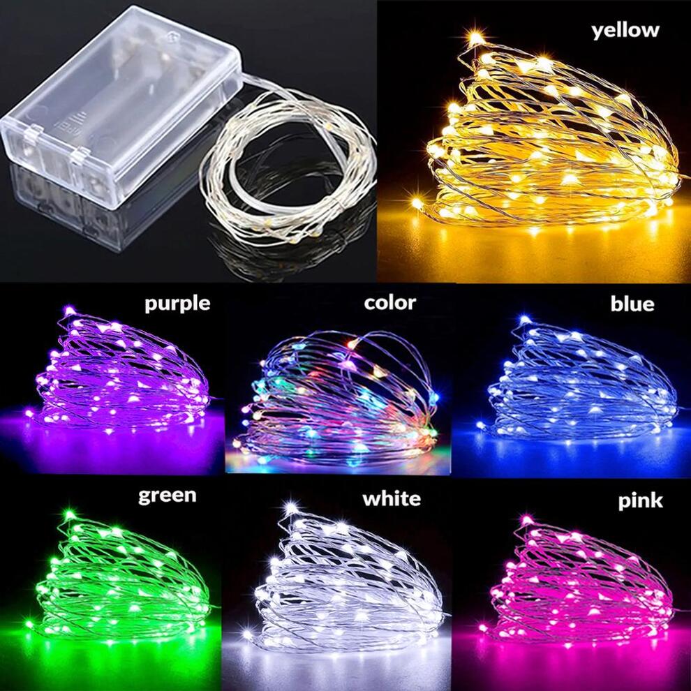 1pc 30/50/100/200 Led 3/5/10/20m Copper Wire String Lights For Indoor Bedroom Garden Decoration Holiday Party Decoration