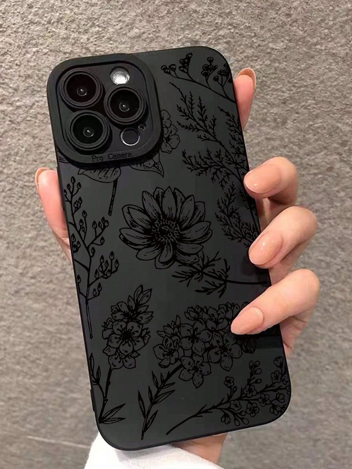 Floral Painted Thick Antidrop Soft Protective Phone Case With Chain Compatible With IPhone 14/15, Candy Color Painted Antidrop Creative Phone Case Compatible With IPhone XR/7/8, Painted Antidrop Soft