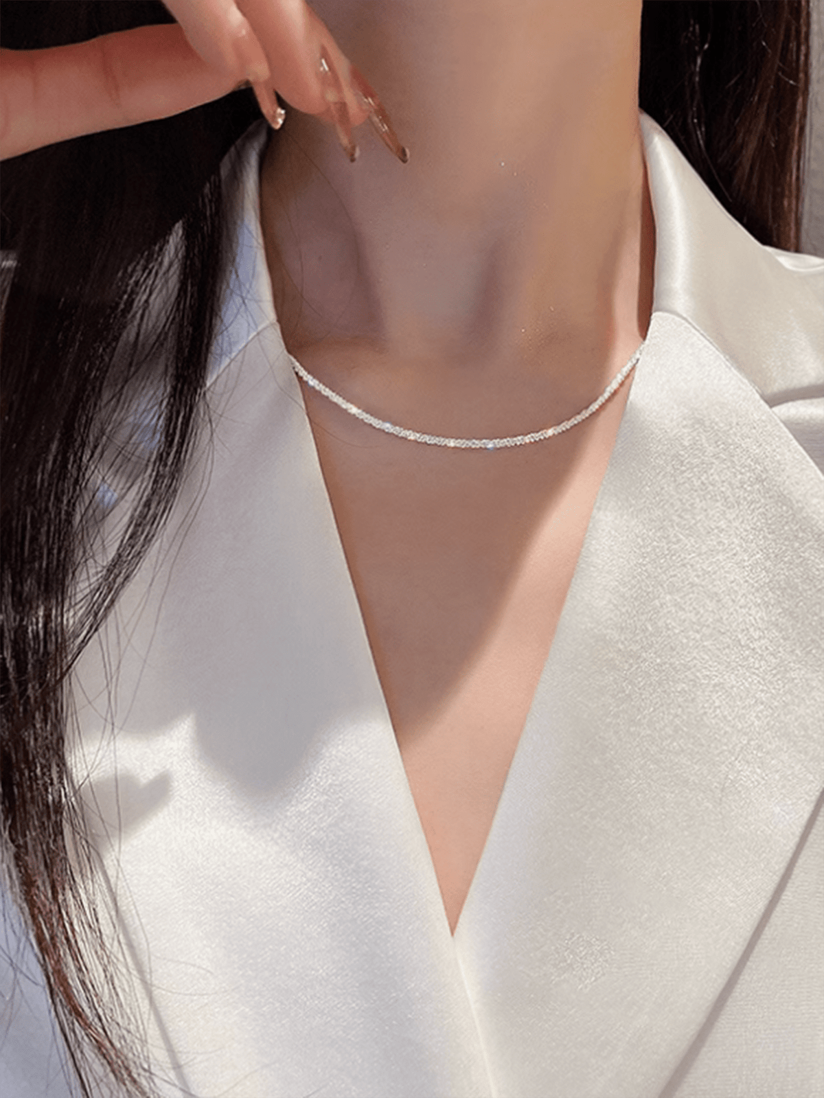 1pc Fashion Zinc Alloy Minimalist Irregular Necklace For Women For Daily Decoration