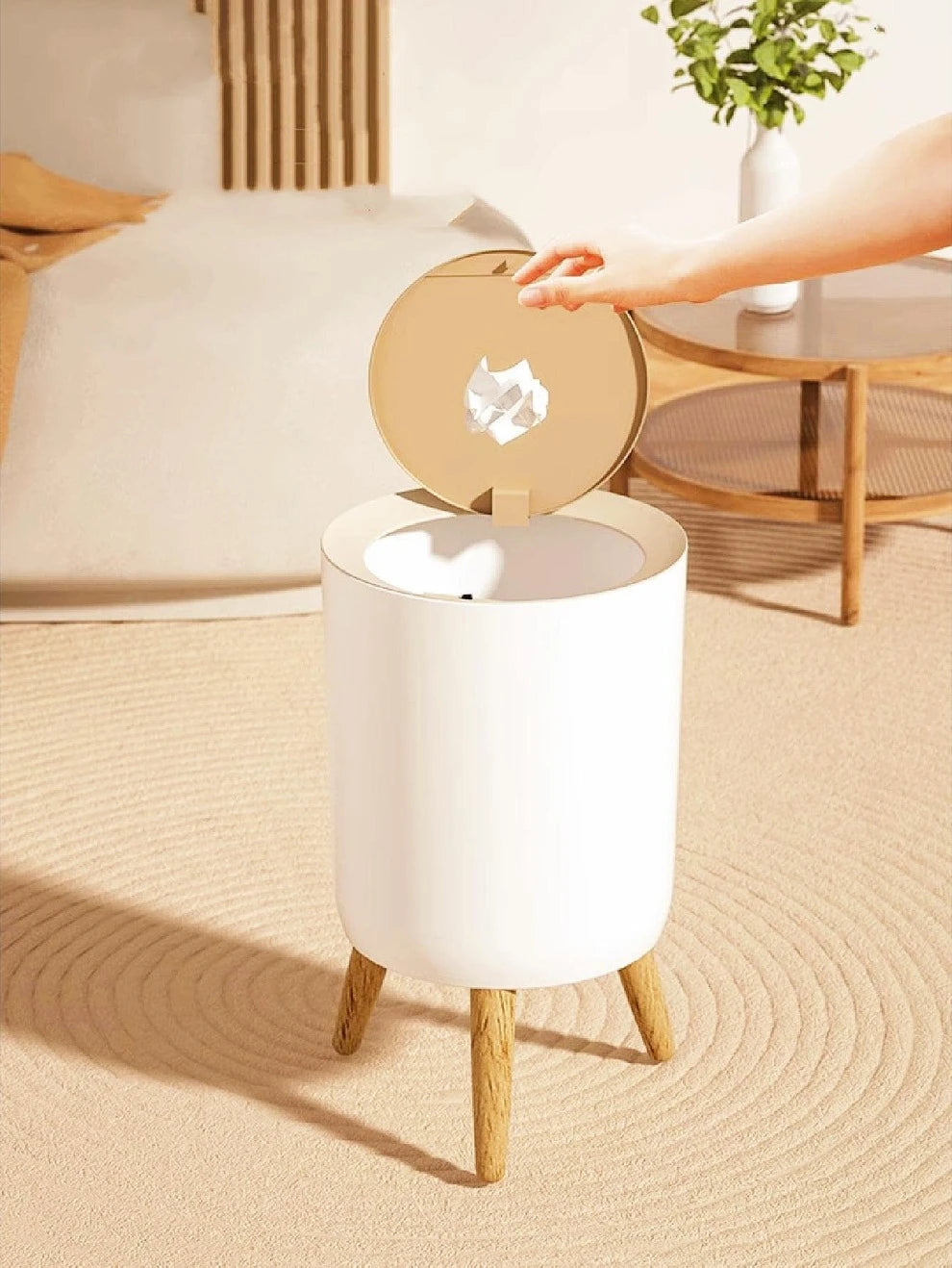 1pc PP Desktop Trash Can