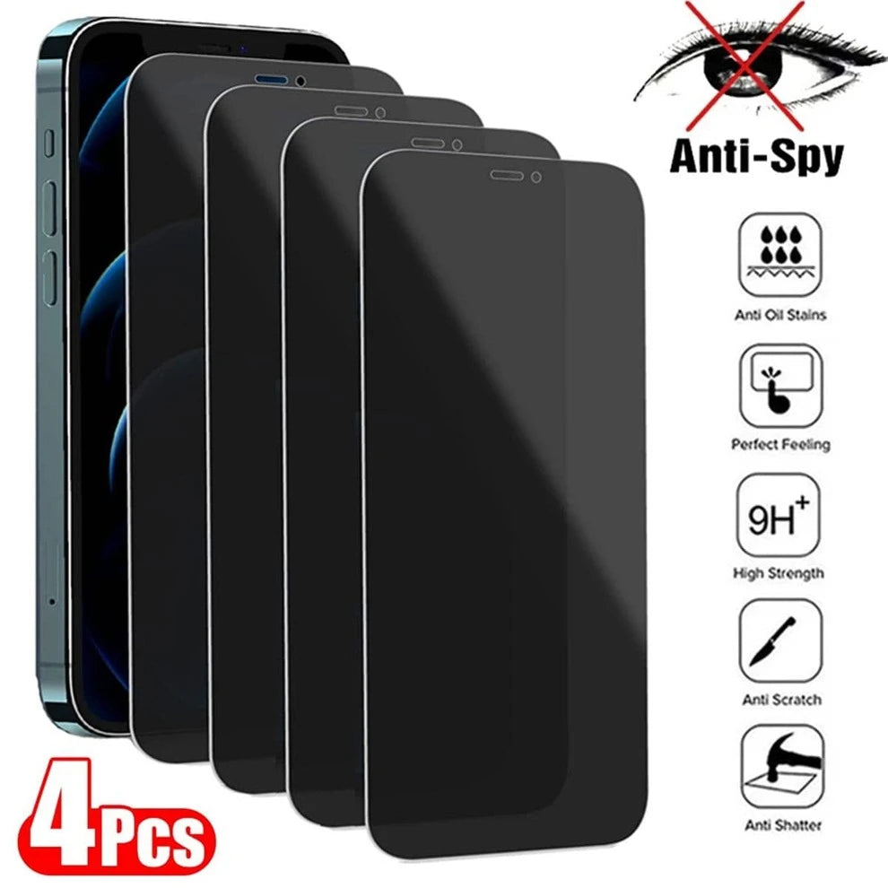 4pcs Anti-spy Phone Screen Protector Compatible With iPhone