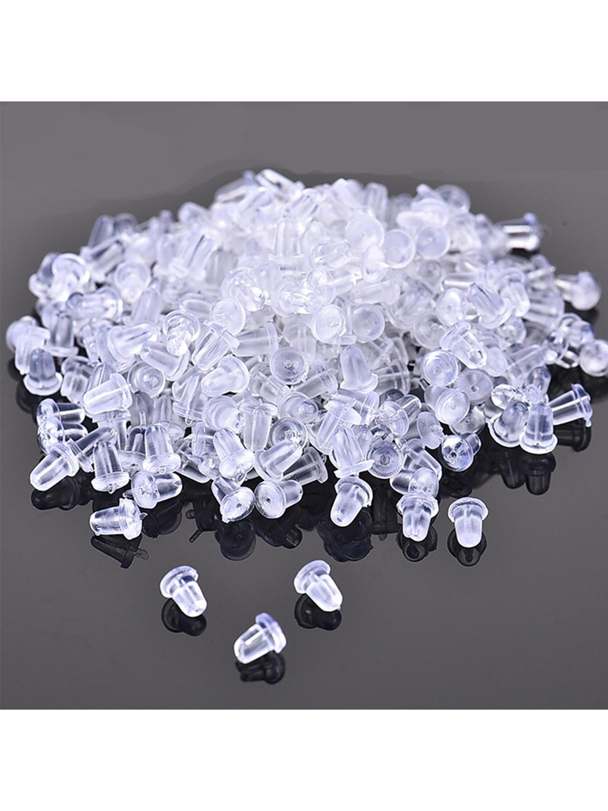 100pcs Earring Backs With Pad And Secure Backs For Droopy Earrings, Replacement Earring Backs For Fish Hook Earrings, Clutches For Handbag Earrings, Suitable For Heavy Earrings