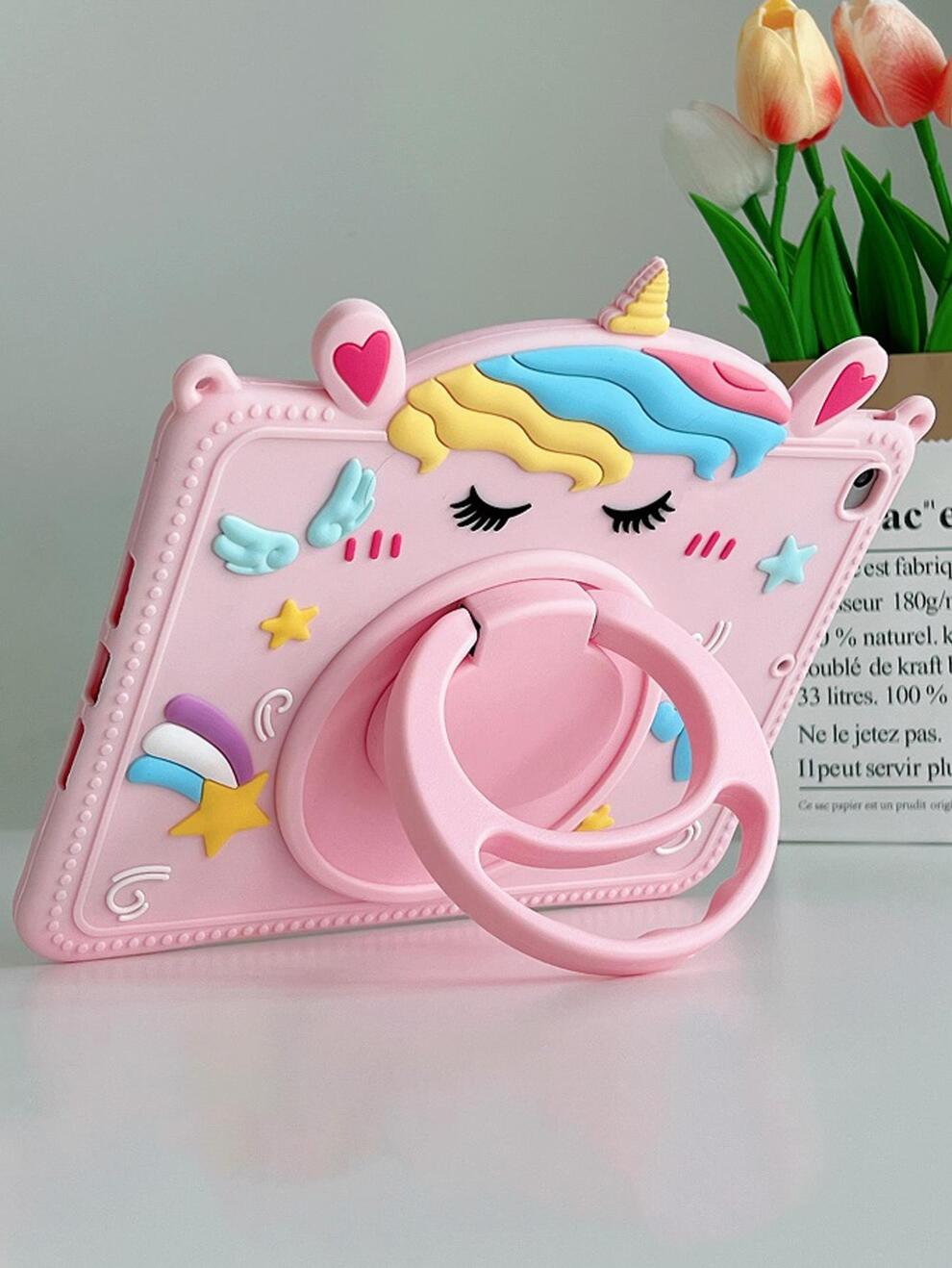 Pink 1pc Unicorn Design Case Compatible With Pad Compatible With IPad 9th Gen/IPad 10th Generation Kawaii