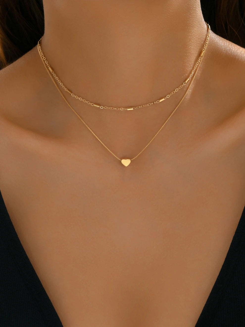 1pc Simple & Fashionable Heart Pendant Necklace