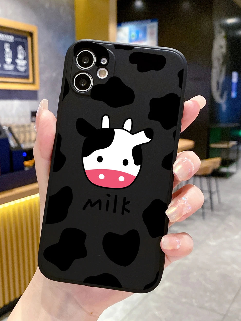 Cow Pattern Anti-fall Phone Case