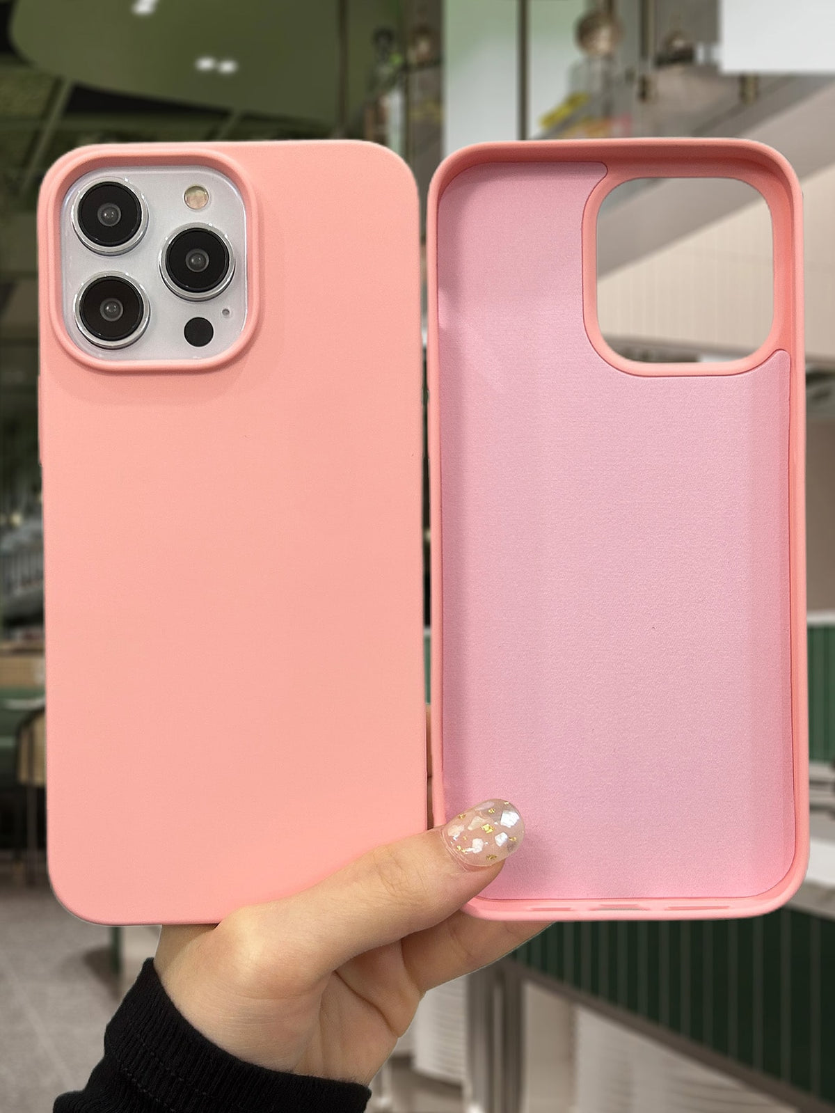 Baby Pink Solid Silicone Phone Case Compatible With IPhone15/15Plus/15Pro/15Promax