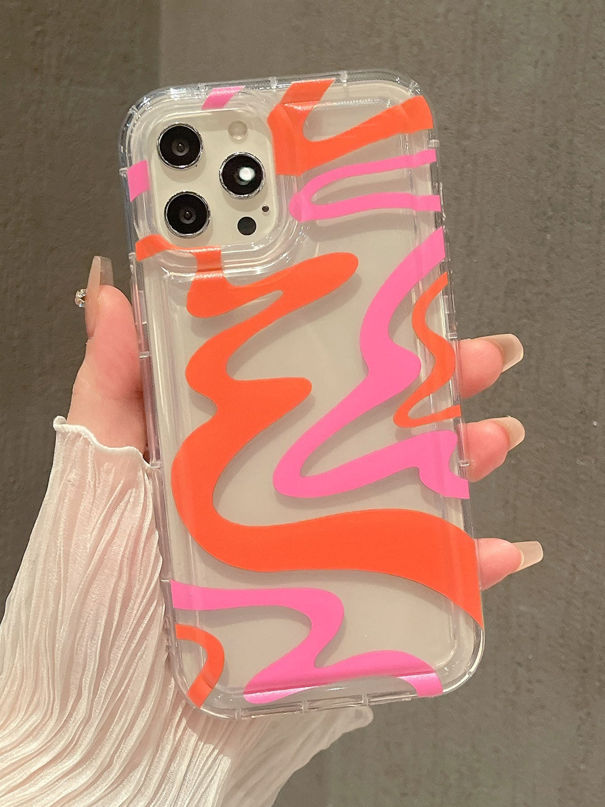 Colorful Printed Transparent Phone Case Compatible With IPhone