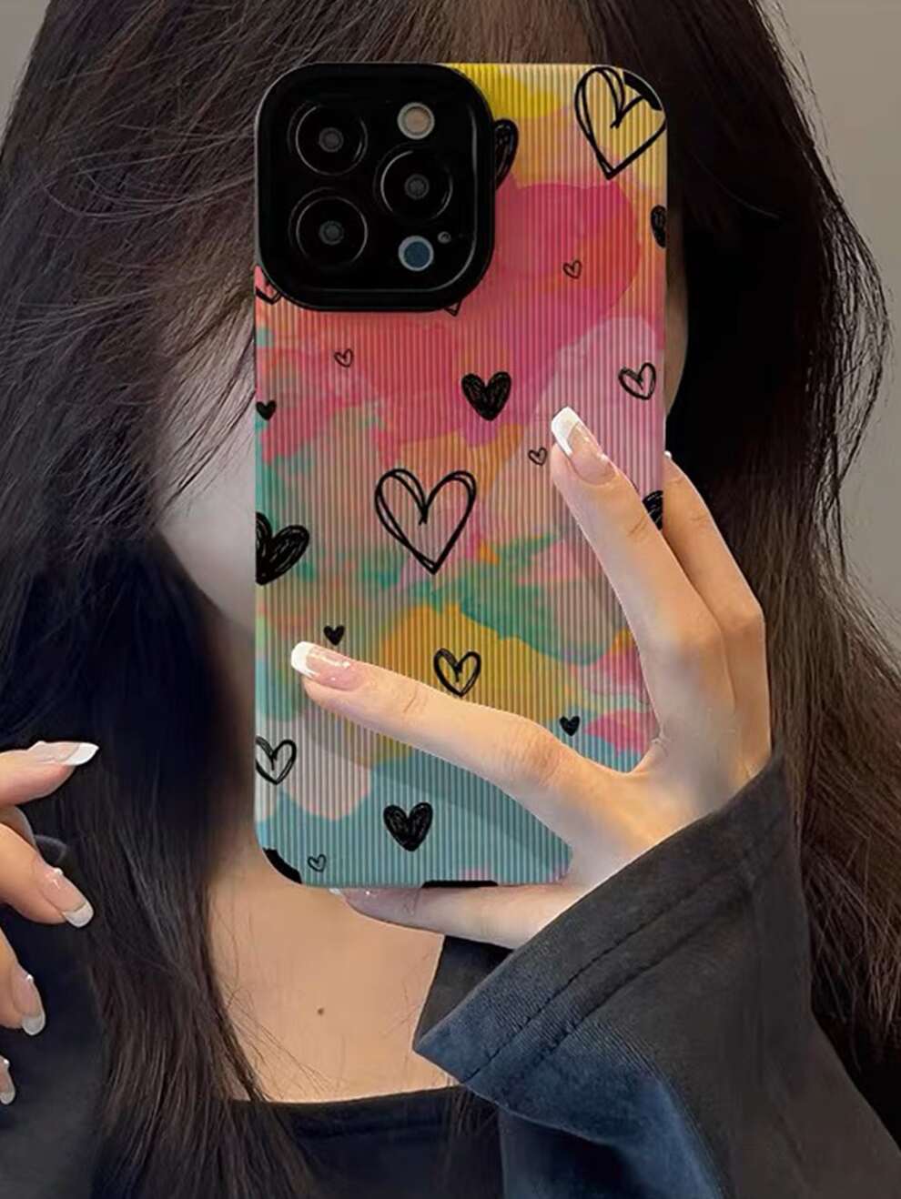 Heart Pattern Anti-fall Phone Case