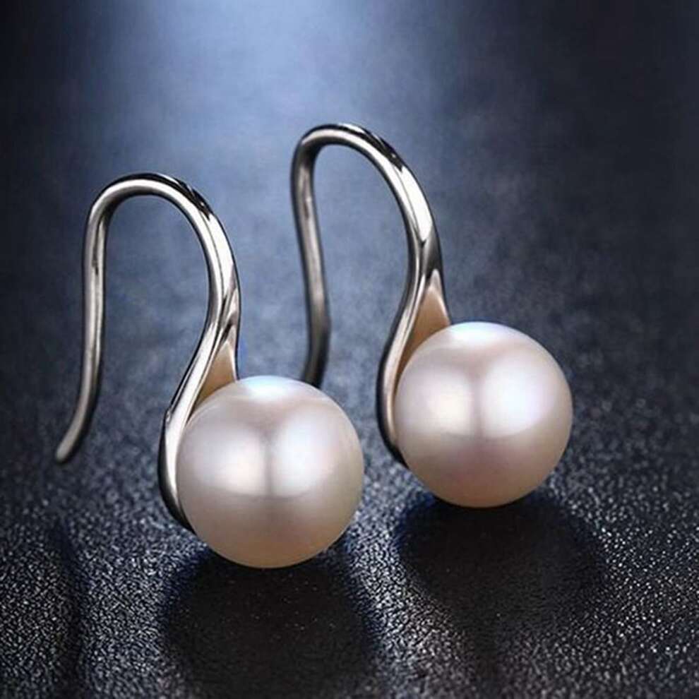 1pair Simulated Faux Pearl Decor Elegant Stud Earrings, Suitable For Daily Life, Festival Gifts