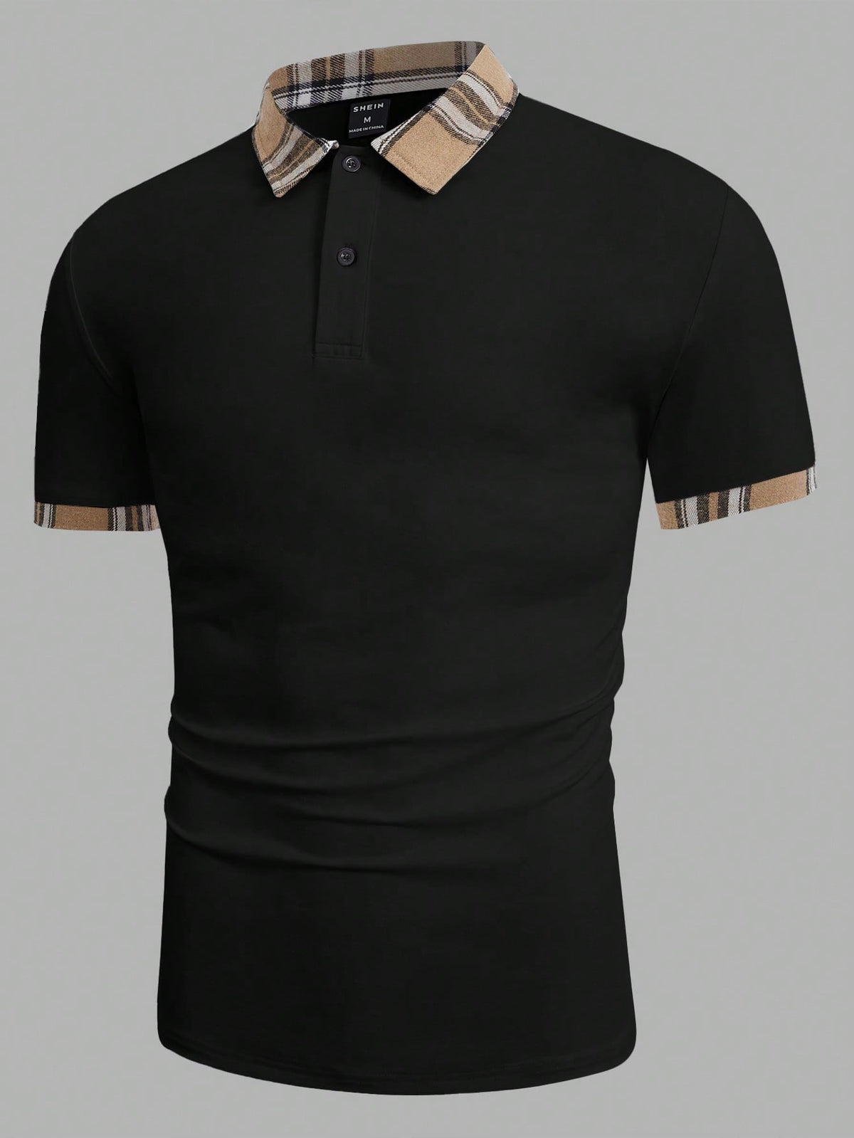 Manfinity Mode Color-Block Knitted Men's Polo Shirt