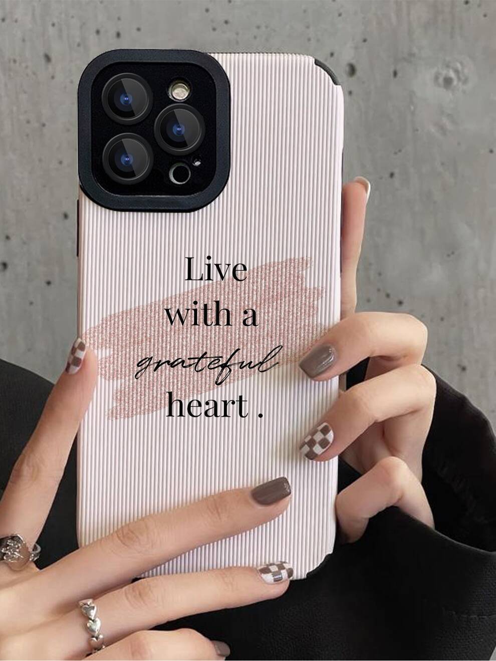 Slogan Graphic PU Leather Phone Case