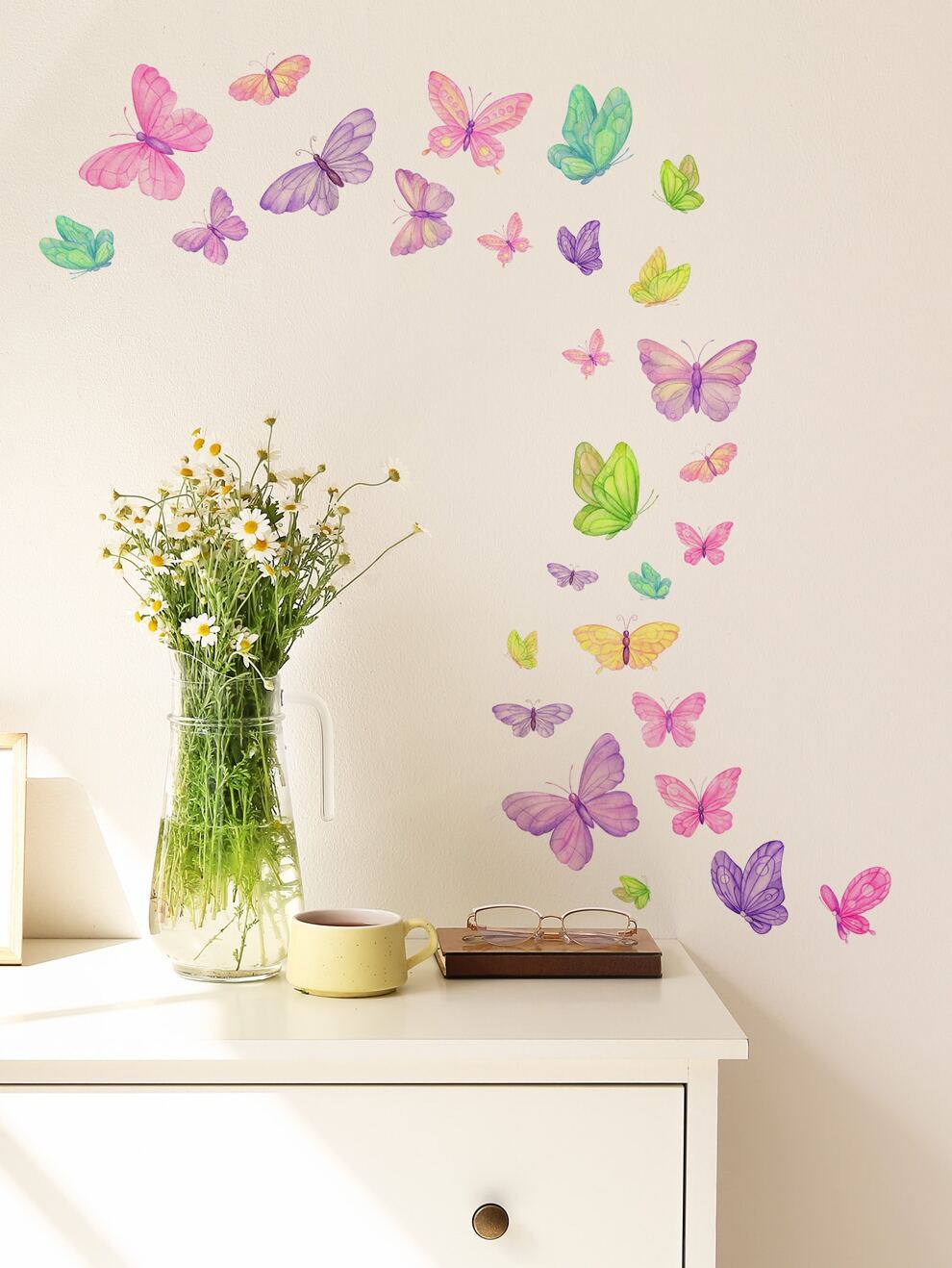 1pc Cartoon Multicolor Butterfly Wall Sticker