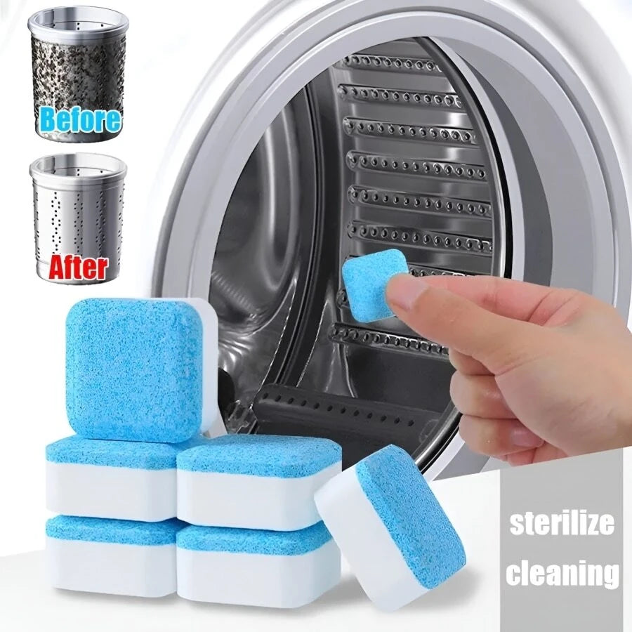 12pcs Washing Machine Cleaner, Deep Clean Alluring Tablet For He Front Loader, Top Loading Diswasher, Septic Safe Freshener And Drain Cleaner Keep Out Septic Safe, Clean Drum And Bathroom&tub Seal