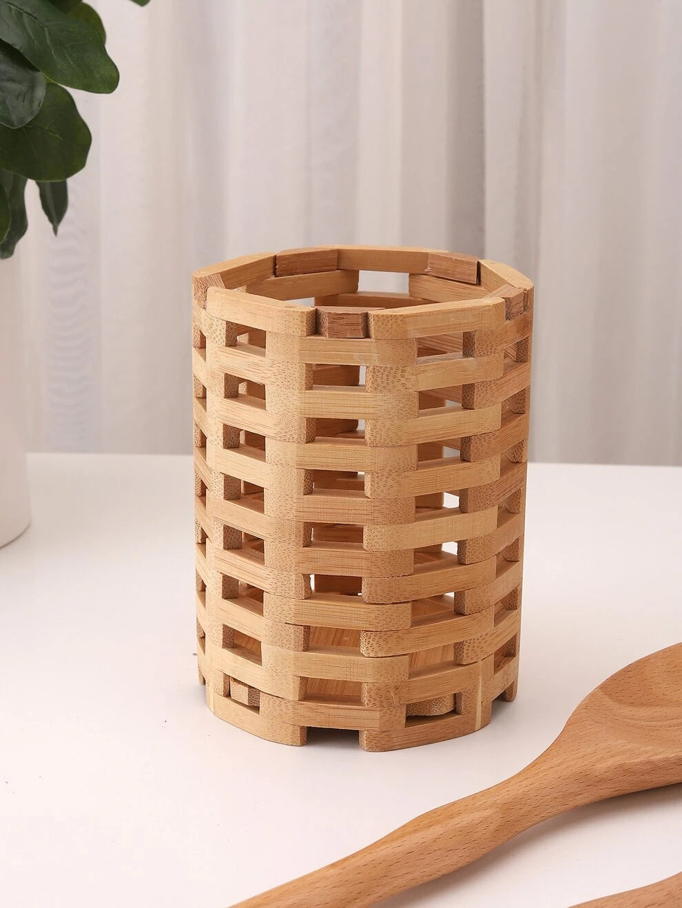 1pc Bamboo Cutlery Basket