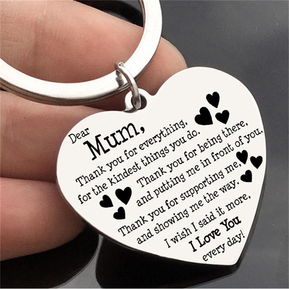 Street New MUM Thank You For Everything Stainless Steel Keychain Gift For Mom