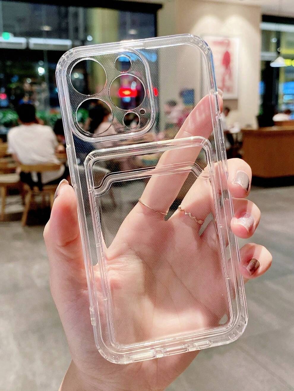 A Fashionable And High-Value Gift For Lovers Or Sisters, Hy Transparent Anti-Drop Smartphone Case With Card Slot, Compatible With Iphone, Samsung, Huawei, Honor, Redmi, Xiaomi, Oppo, Vivo