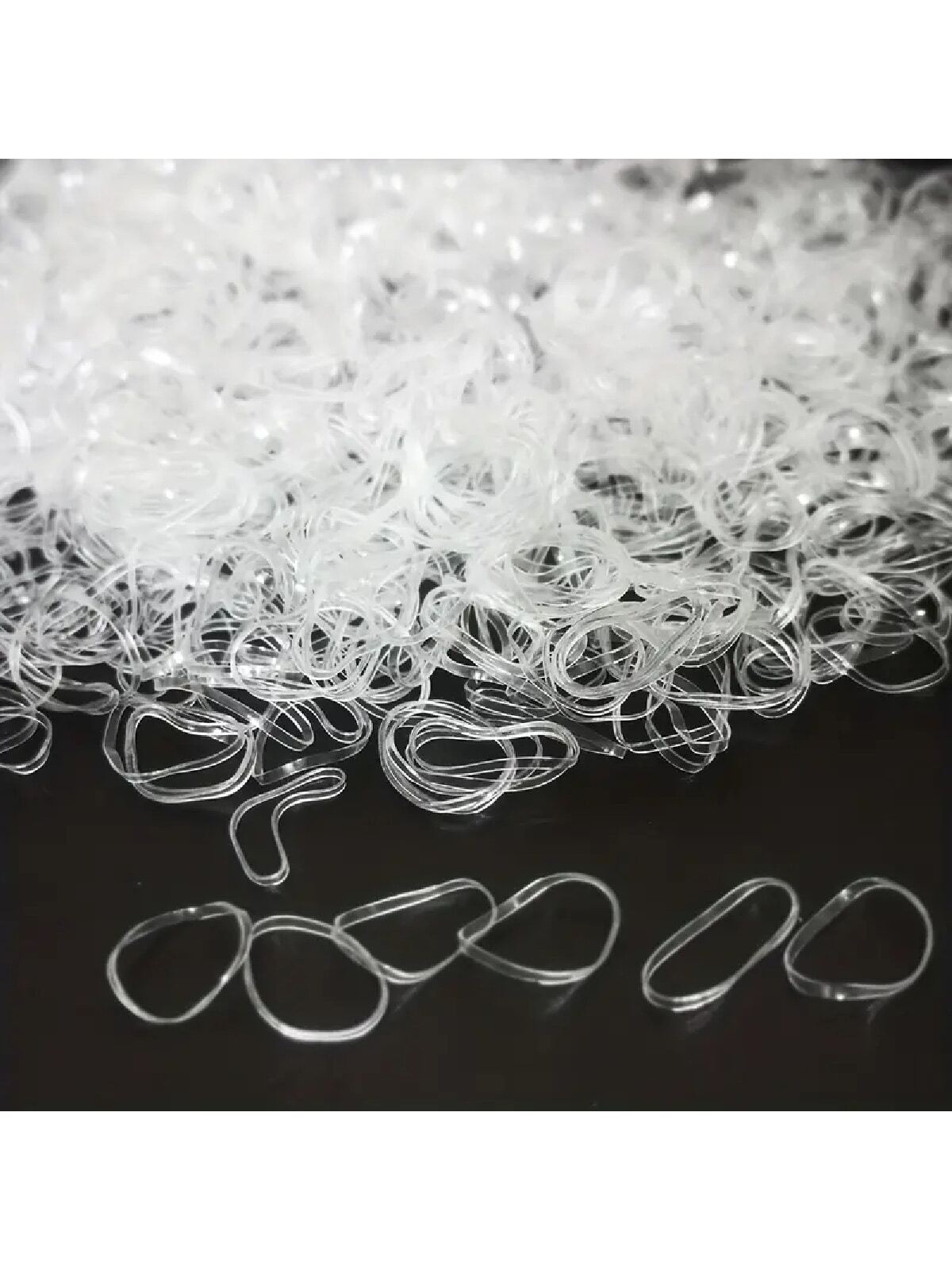 2000pcs Women's Small Size Transparent Hair Ties That Don't Damage Hair Suitable For Daily Use Casual