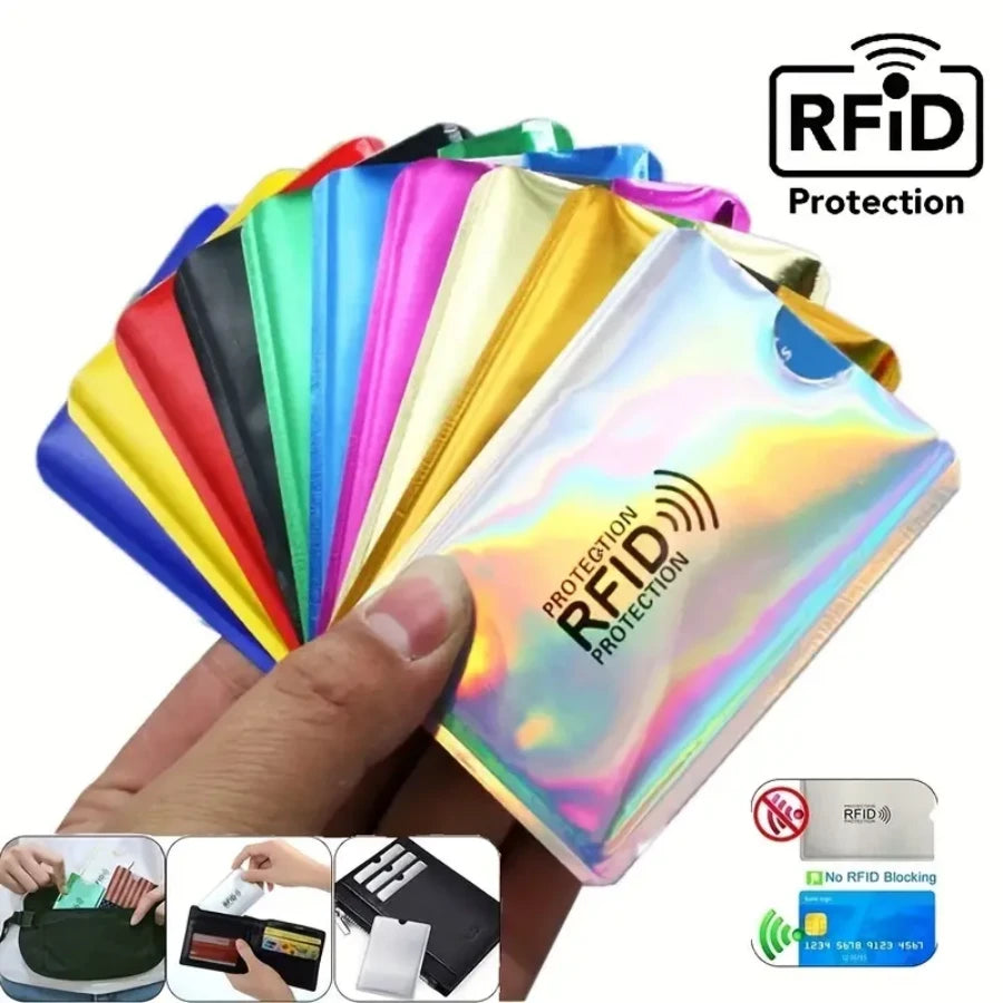 1pc Slim Anti RFID Wallet Blocking Card Reader Bank Card Holder Anti Theft Credit Card Protector New RFID Card