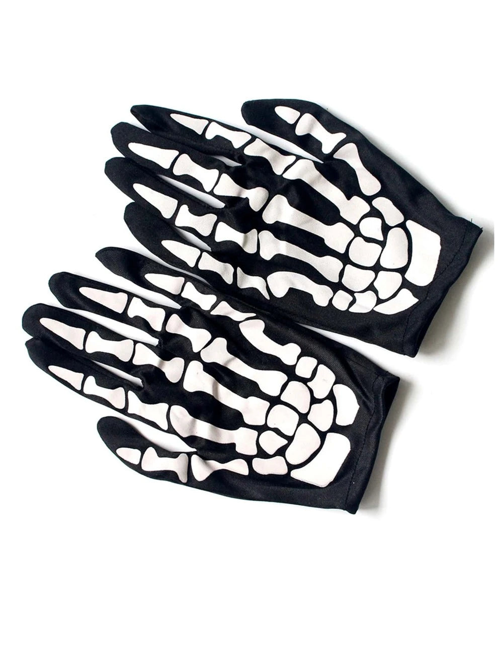 1pair European And American Style Skull Claw Short Performance Gloves For Halloween And Carnival