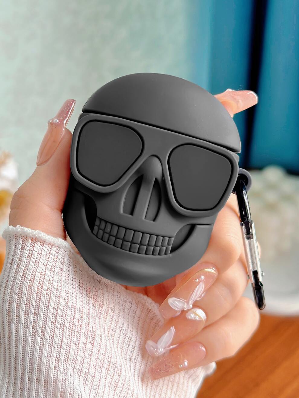 Funny Skeleton Design Case Compatible With AirPods Comptible With Airpods1/2 AirPods Pro Grunge