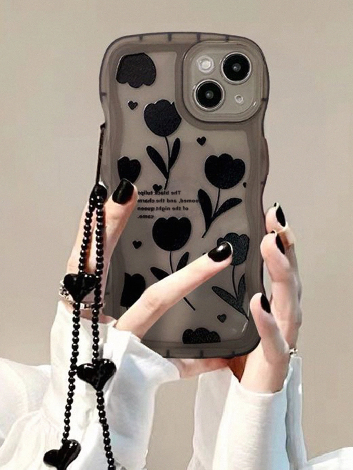 With Phone Charm Floral Pattern Phone Case With Lanyard Compatible With IPhone 15/15Pro/15Plus/15Promax