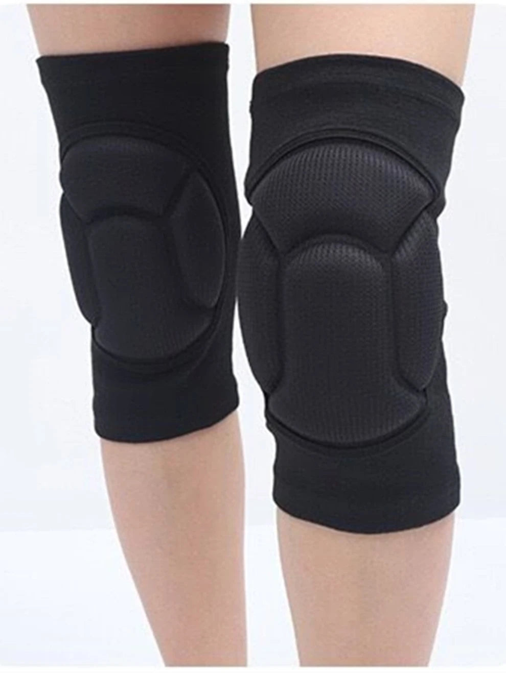 1pair Black Sponge Knee Pads For Dance, Roller Skating, Sports, Knee Protection