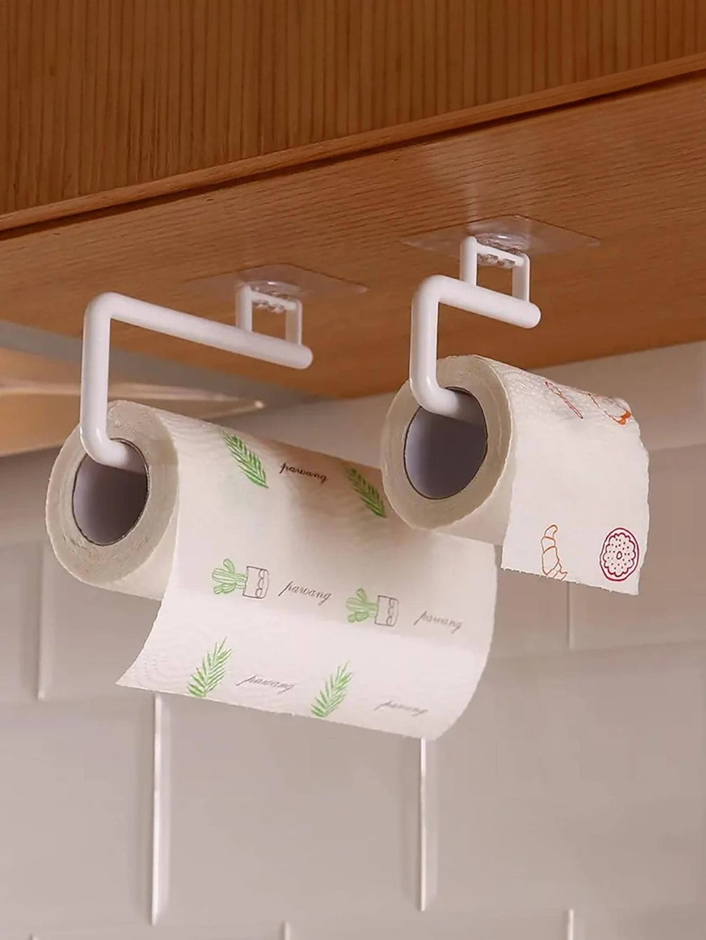 1pc Kitchen Paper Towel Holder, Plastic Material, No Drilling Required, Suitable For Cabinet, Sink, Etc.