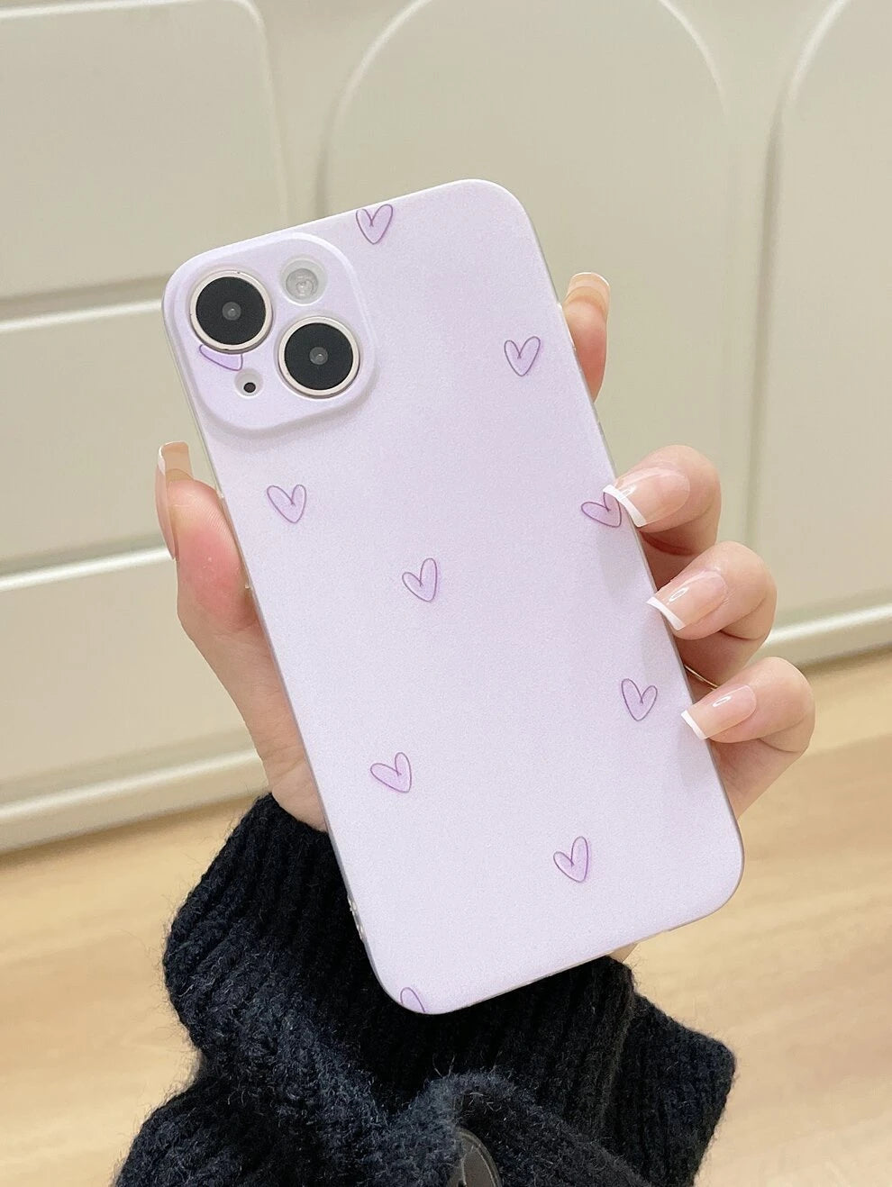 1pc Transparent Anti-Fall Painting Phone Case Compatible With IPhone, Frosted Drawing Tpu Painted Cellphone Cover