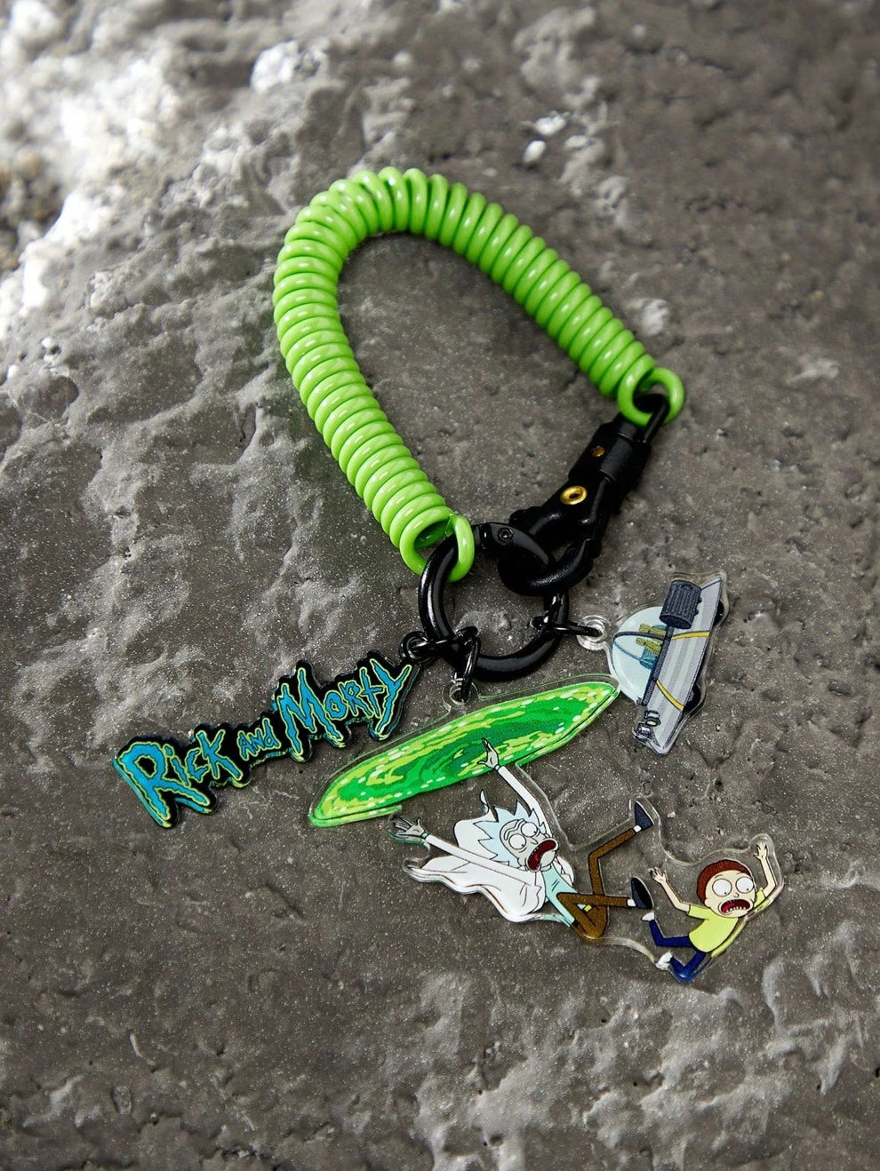 Rick and Morty X SHEIN Women Figure & Letter Charm Cute Keychain For Gift