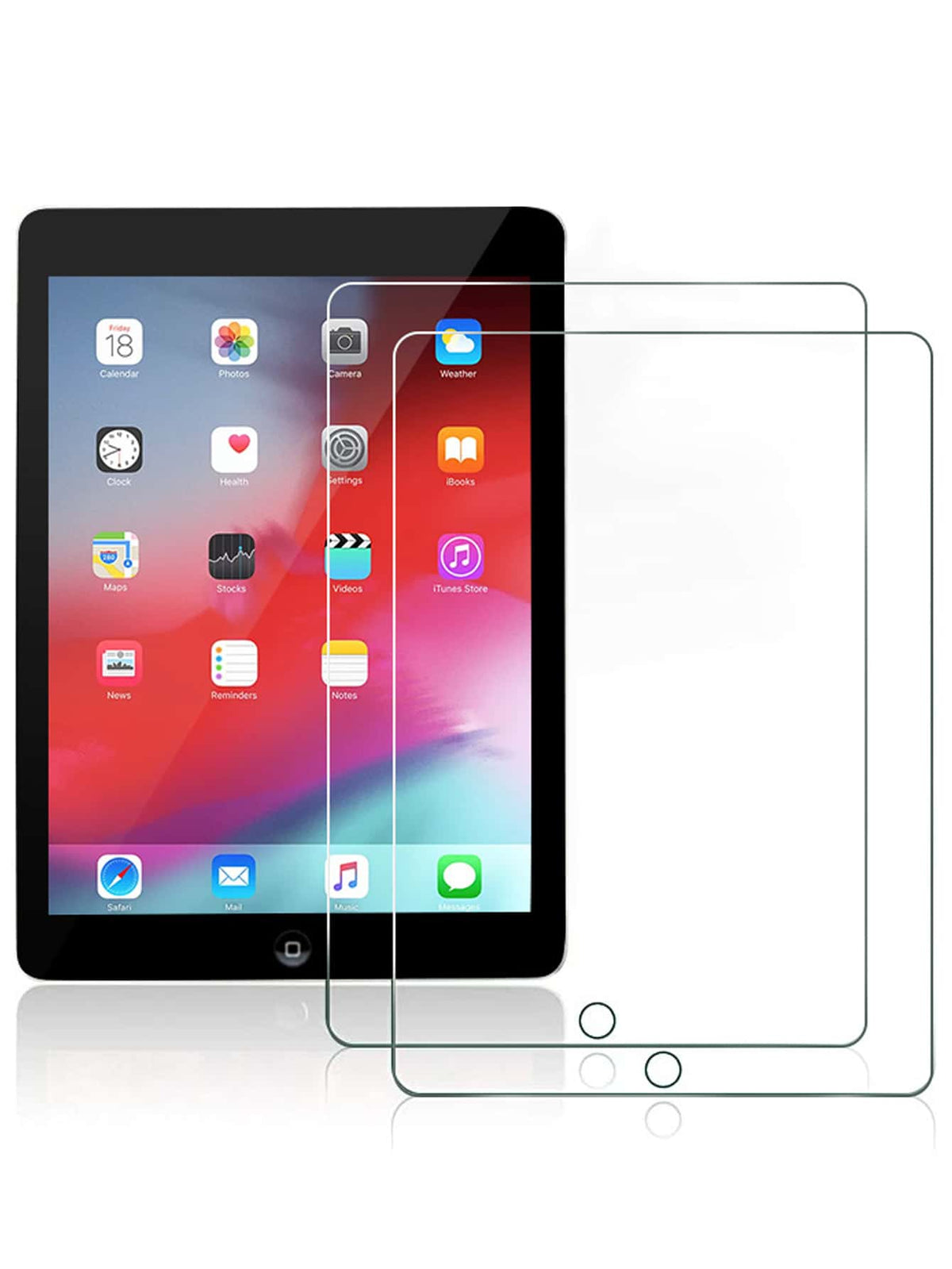 2pcs High Definition Anti-Scratch 9h Tempered Glass Screen Protector For Ipad