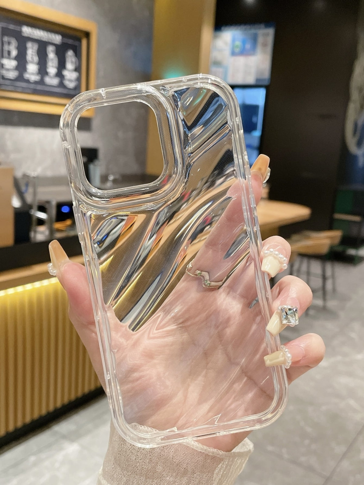 Transparent Water Ripple IPhone 13 Case Compatible With IPhone 15 Pro Max, Full-Body Coverage Compatible With IPhone 11/XS,Simple Soft Case With Airbags To Prevent Falling