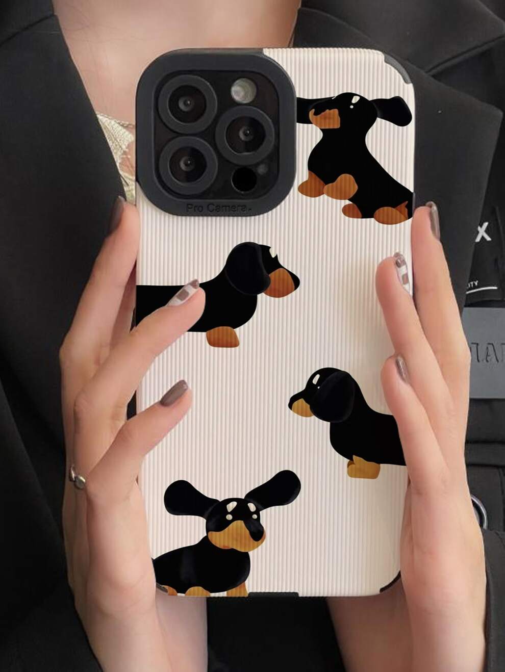 Cartoon Dog Pattern Phone Case Kawaii