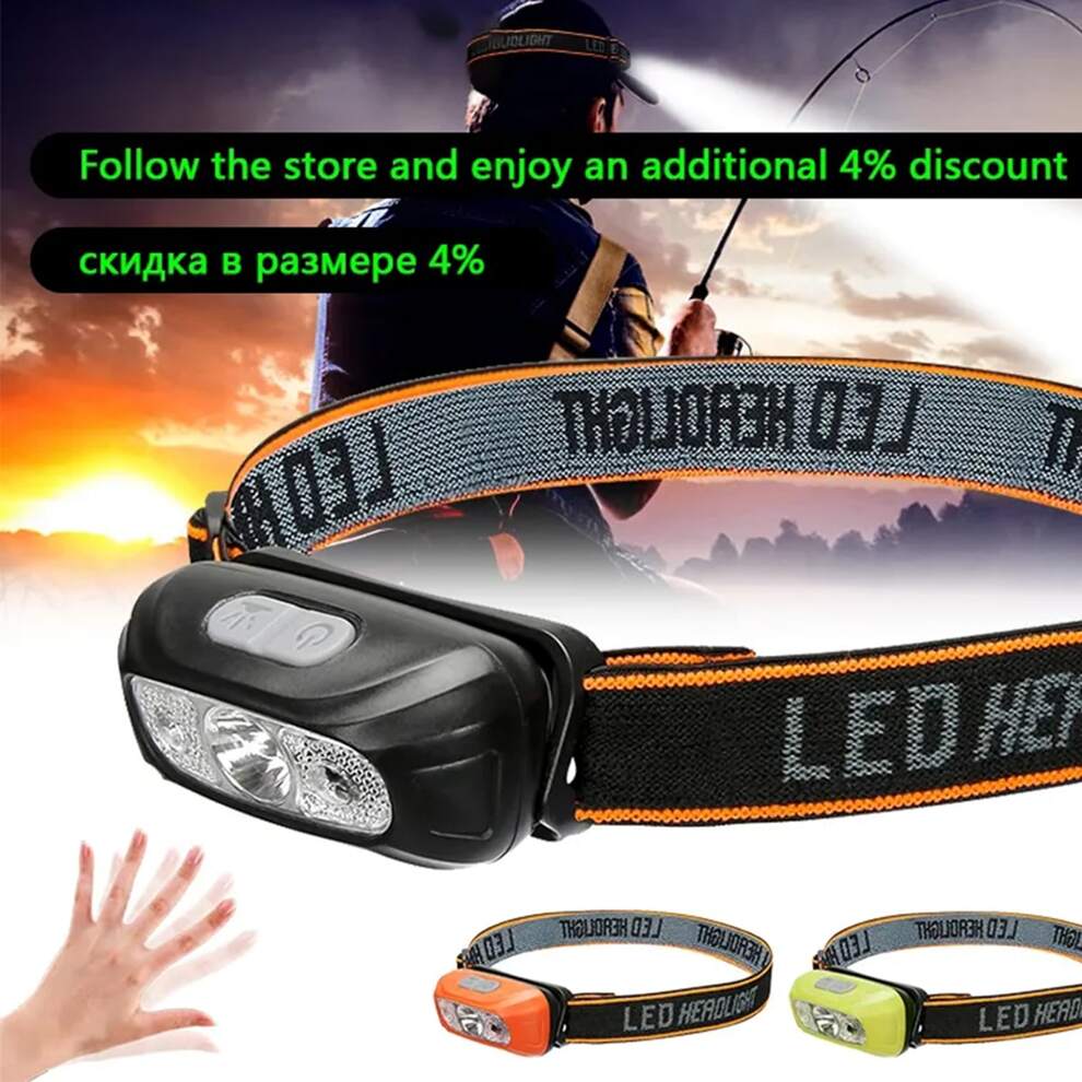 1pc Mini Usb Rechargeable Inductive Headlamp 5w Led Fishing Camping Headlight