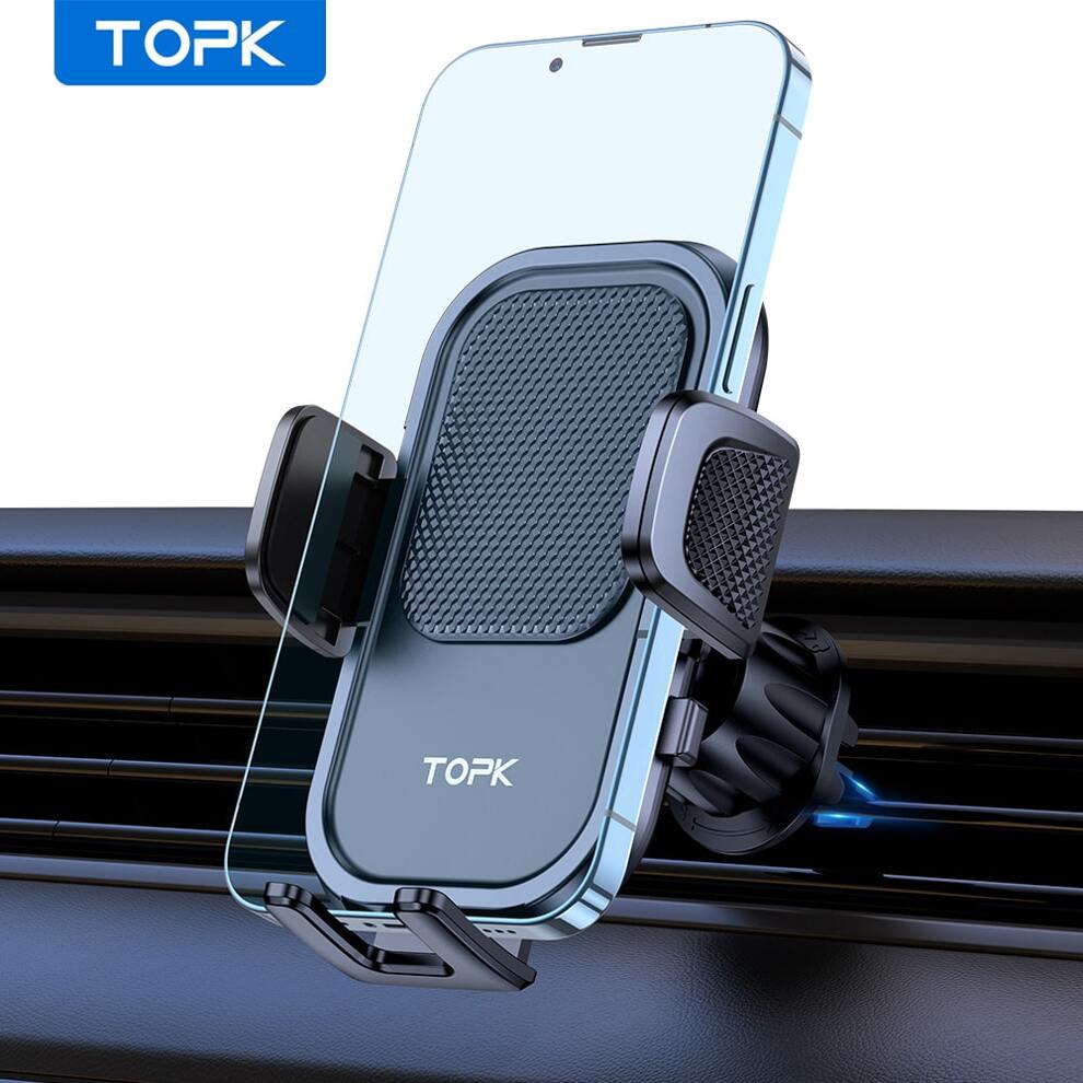 Car Phone Holder, 360 Degree Rotation Air Vent Phone Mount, Universal Car Ventphone Mount, Upgrade Spiral Hook For Navigation