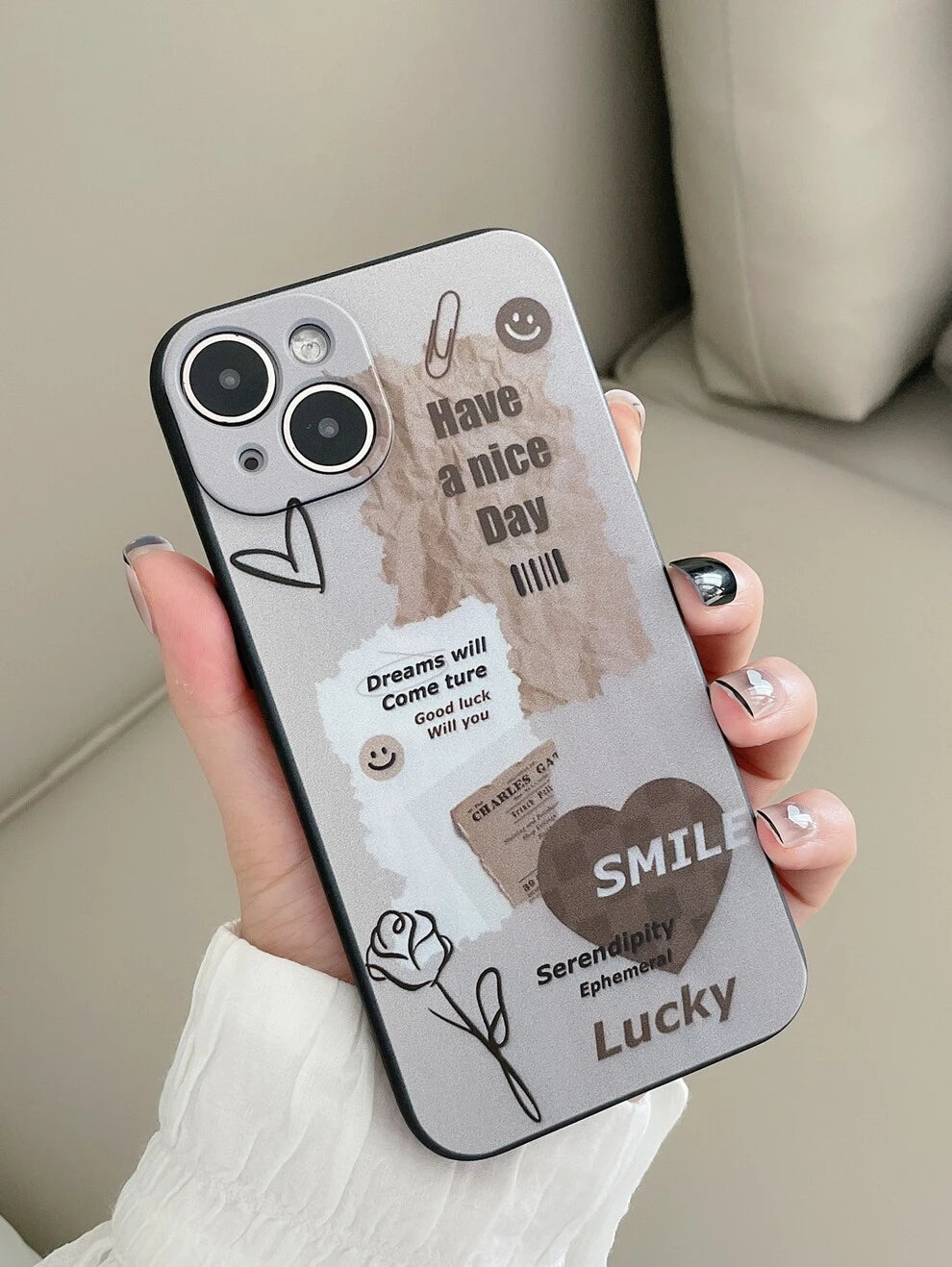 Matte Drawing Tpu Colored Painting Mobile Phone Case