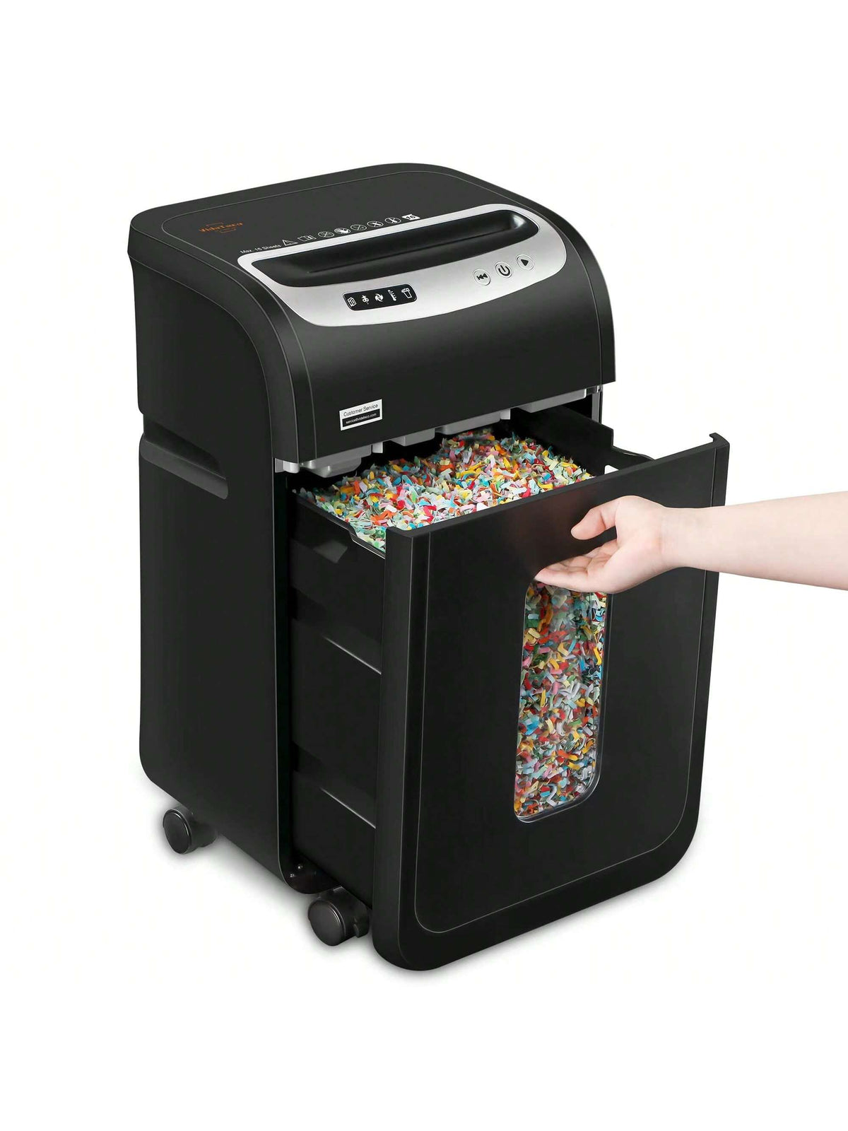 Paper Shredder For Home Office Heavy Duty With 60 Mins Running,VidaTeco 18-Sheet Micro Cut Shredder For Home Use With US Patented Cutter,Shred CD/Card With 7.9-Gal Extra Large Bin,AUTO Jam Proof(ETL)