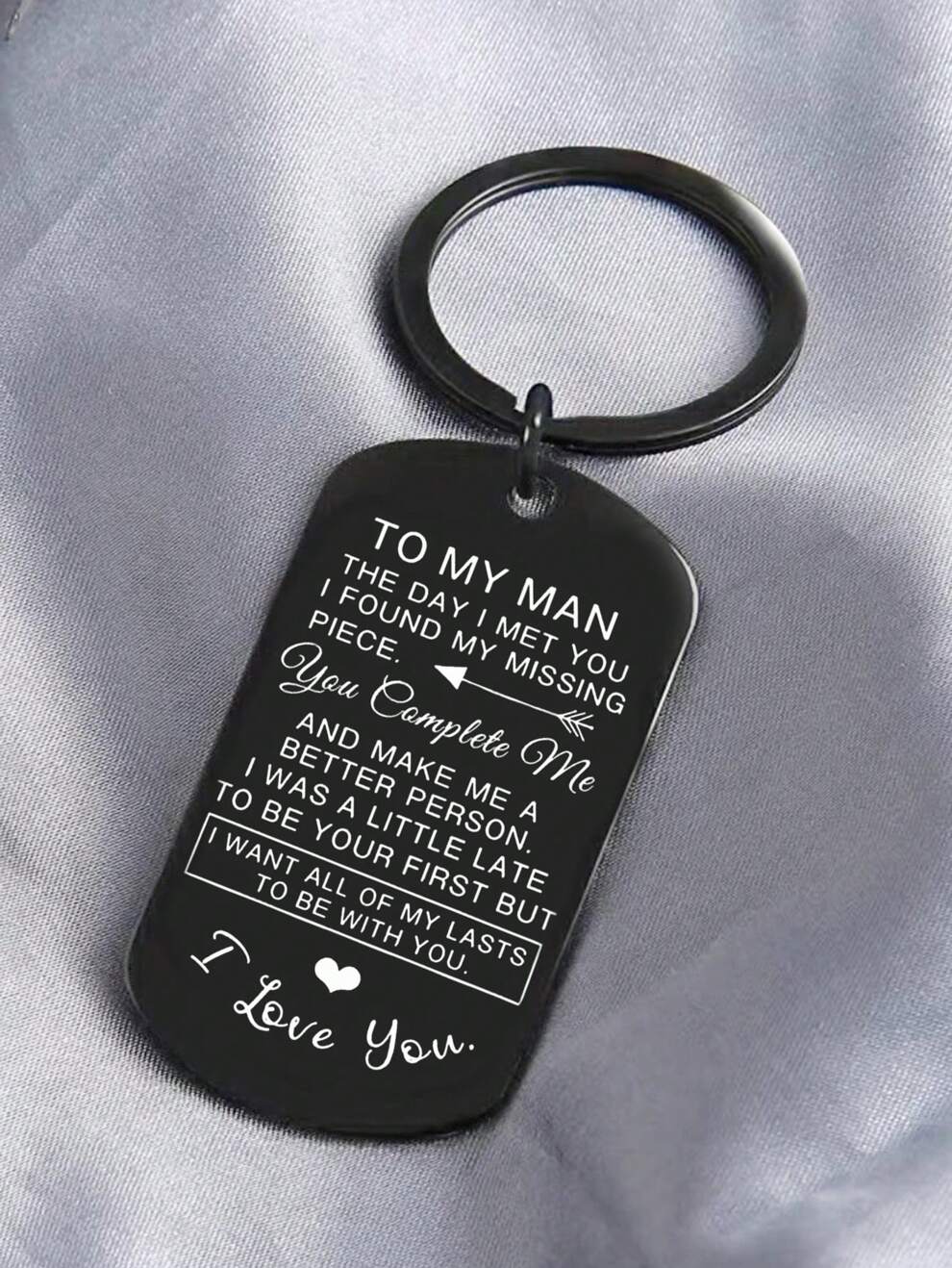 Street 1pc To My Love Keychain Gift For Husband Wife Anniversary Valentines Birthday Boyfriend Girlfriend Jewelry For Him Her Women Men