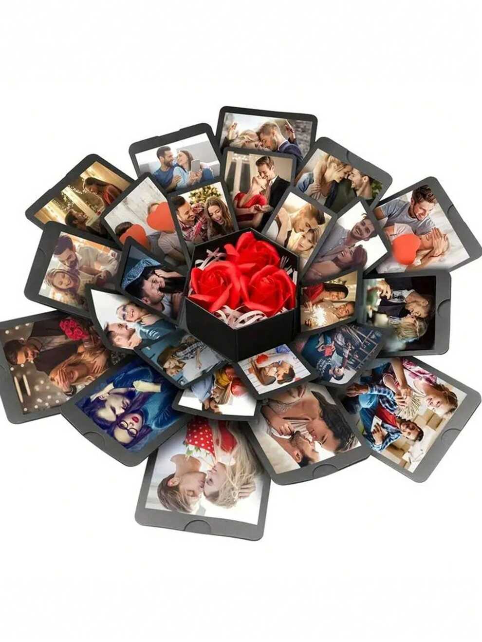 19pcs Hexagon Explosion Handmade Photo Album Box, Surprise Birthday Gift Box Set