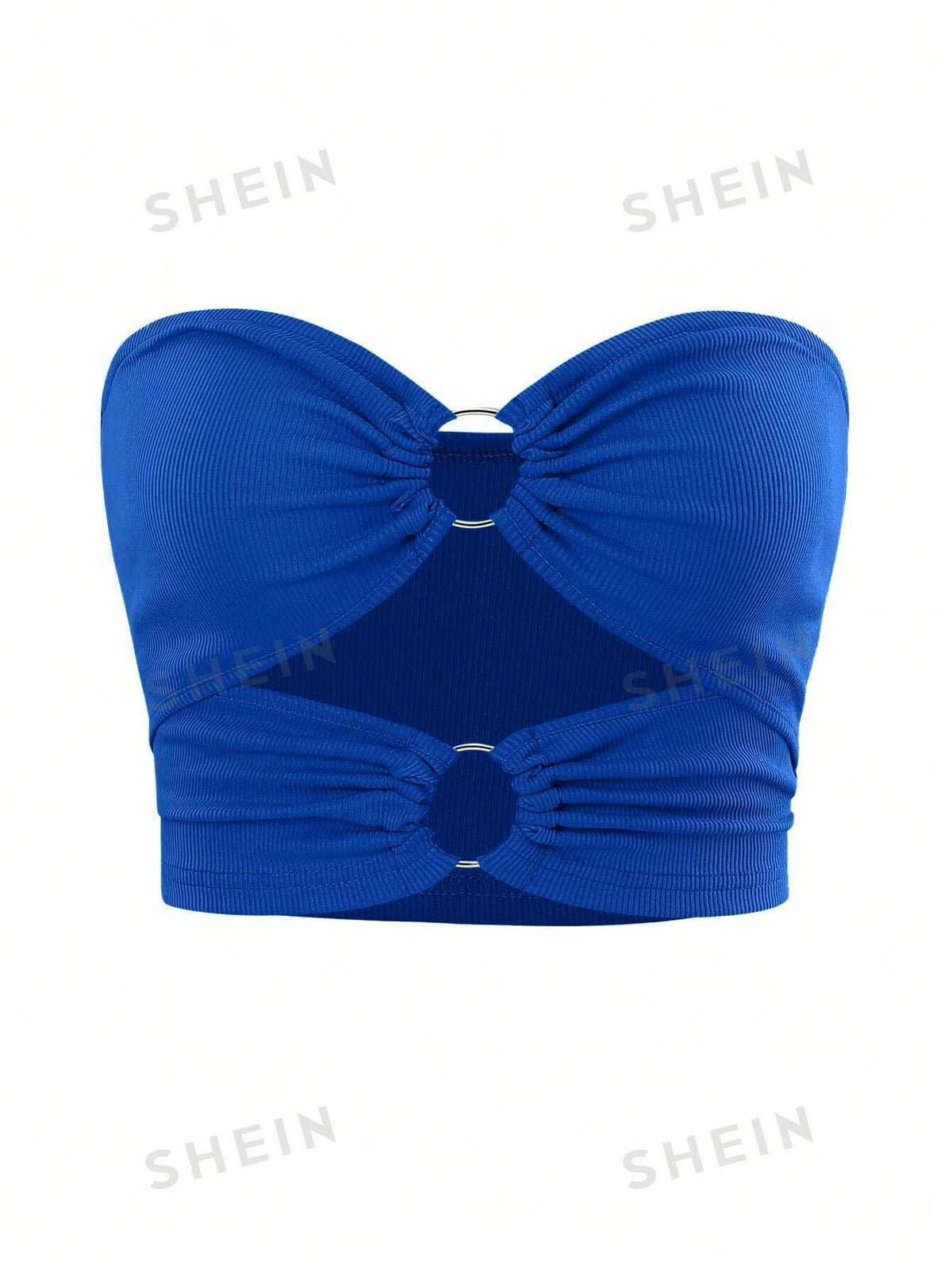 SHEIN ICON Ladies Round Ring Linked Hollow Out Bandeau Top