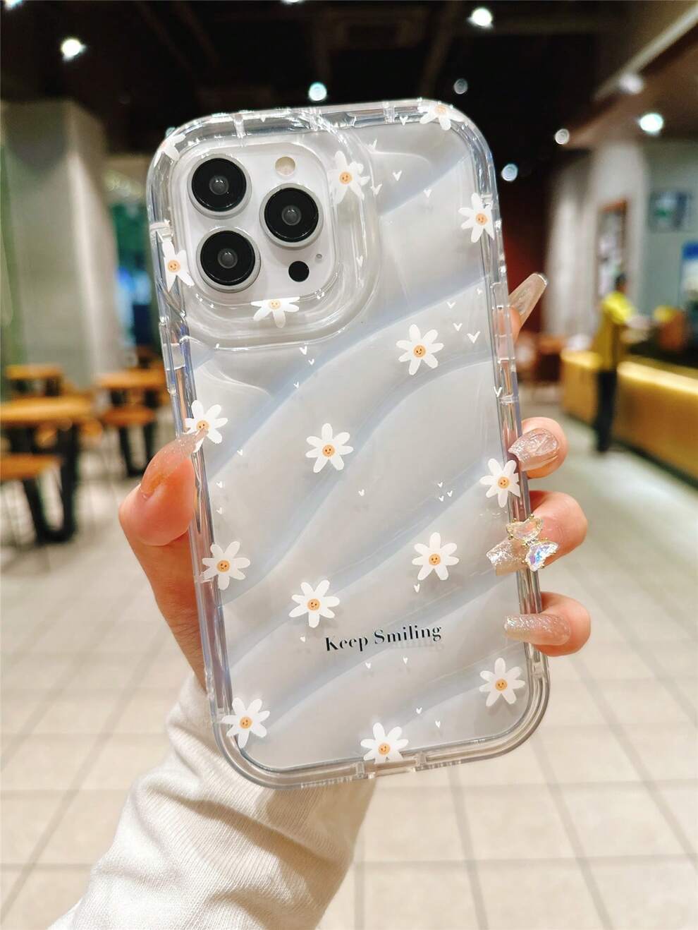 Transparent Anti-fall Creative Daisy Phone Case Compatible With Apple