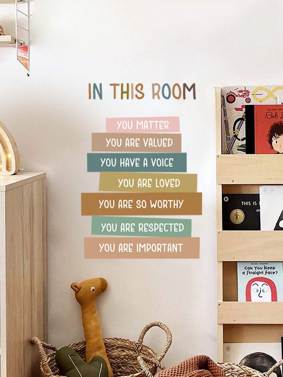 1pc In This Room You Matter You Are Loved Poster Canvas Prints Painting Nursery Classroom Positive Wall Art Homeschool Poster Rainbow Classroom Decor