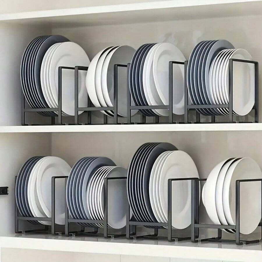 1pc Drawer Type Dish Rack Bowl Plate Storage Shelf For Cabinet Inner Kitchen Drying Rack