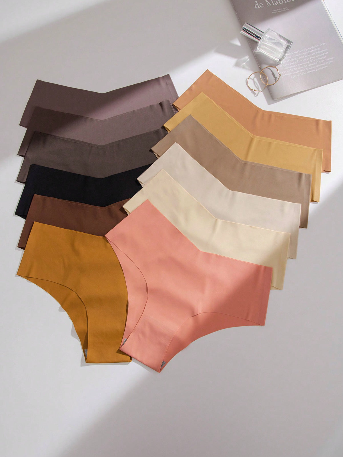 12pcs Solid Color Seamless Comfortable Triangle Underwear