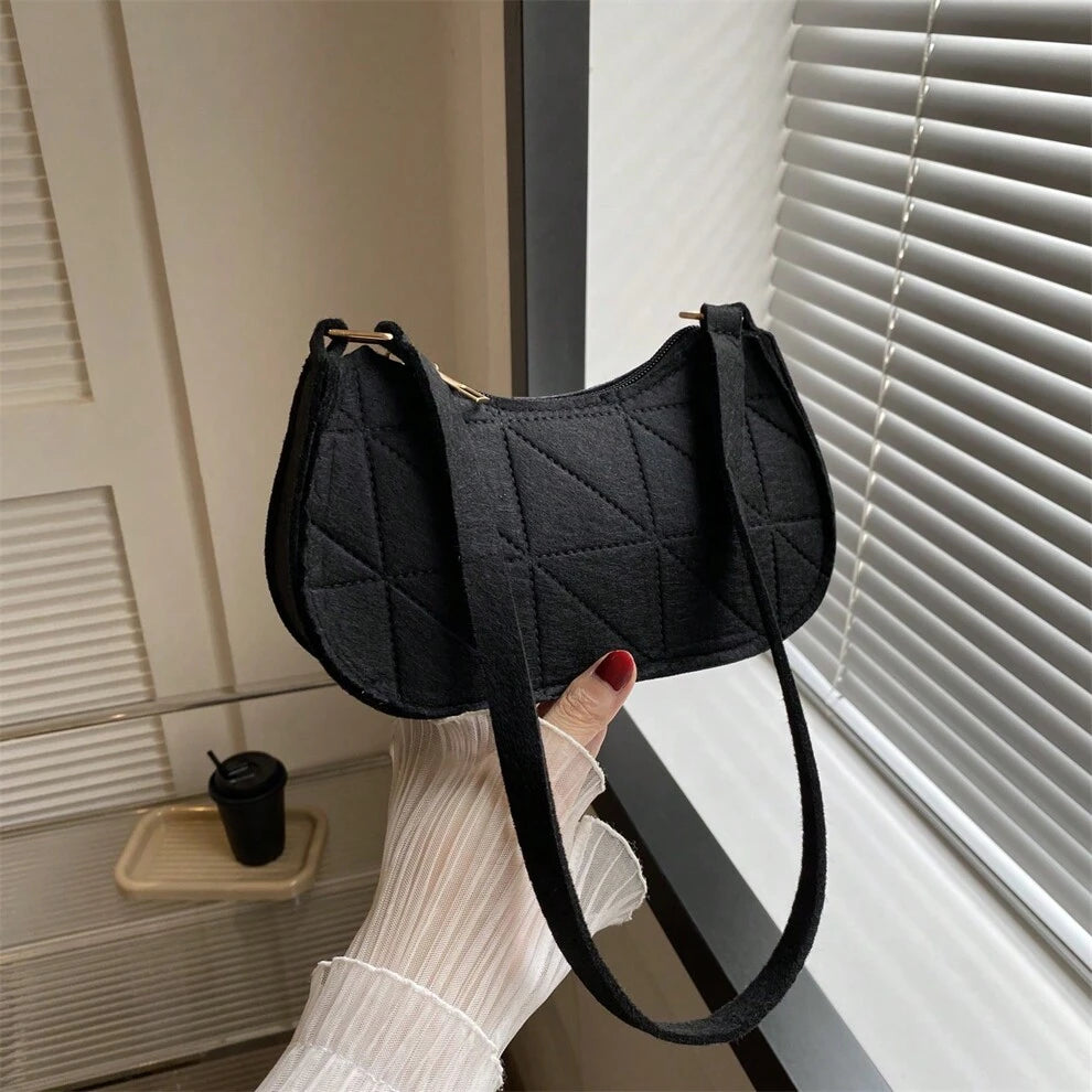 Solid Color Minimalist Women's Shoulder Bag