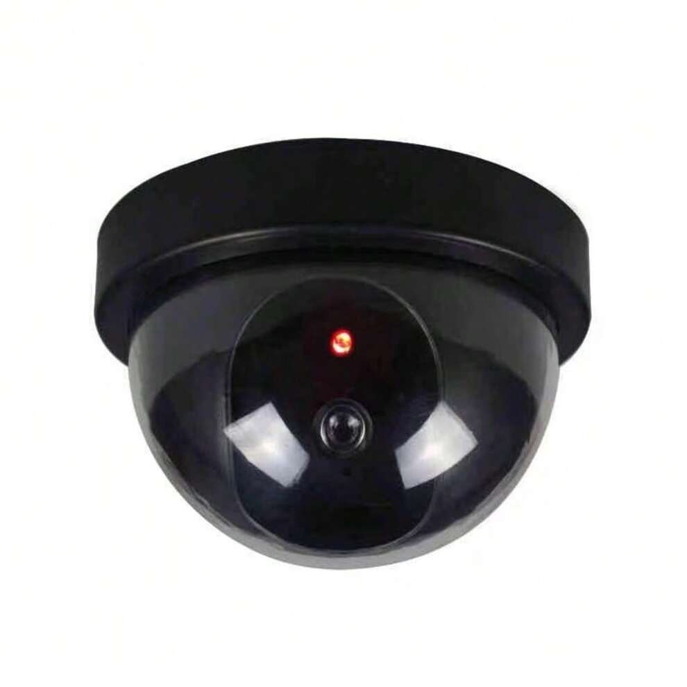 Half-Sphere Simulation Security Camera Dummy & Replica Light With Flashing Led, Burglar Prevention & Realistic-Looking Modle For Home