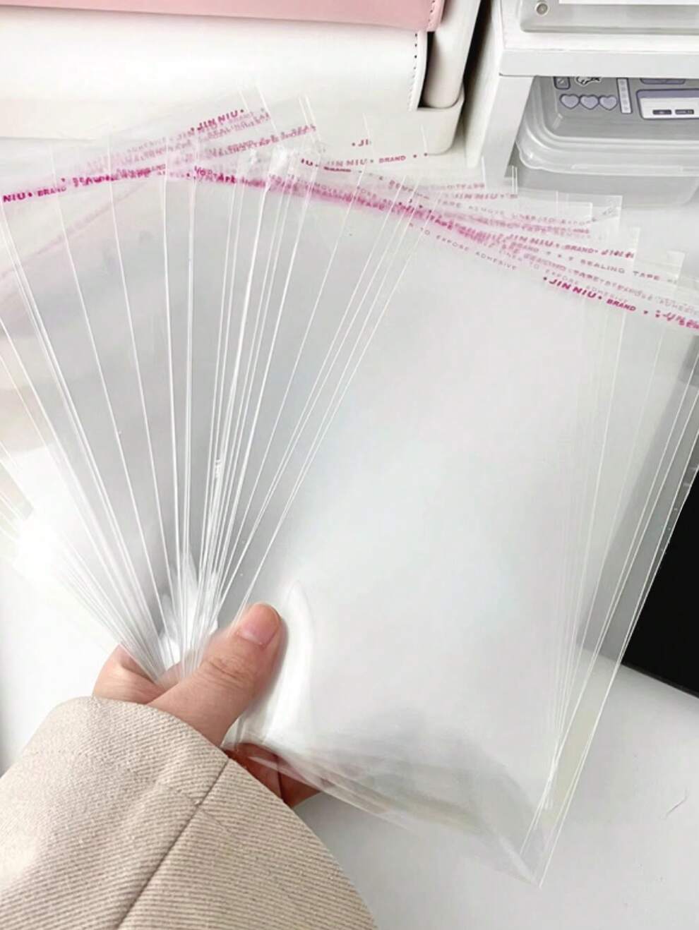 100pcs/200pcs Transparent OPP Packaging Bags Halloween Candy Bag For Packing Books, Accessories, Stationery, And Other Items, With Dust-Proof And Moisture-Proof Card Protection