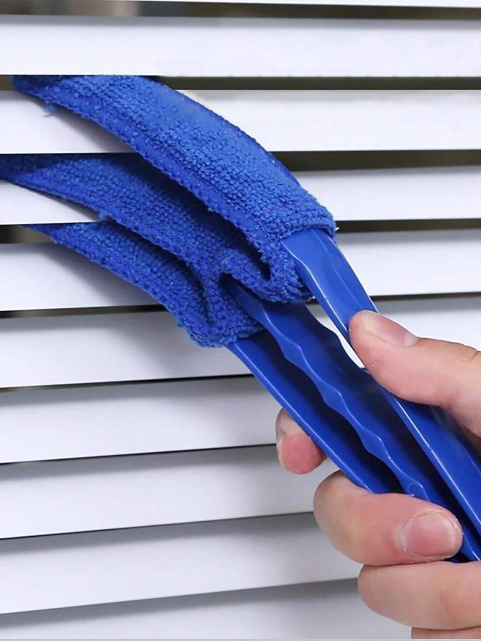 1pc Detachable Air Conditioner Outlet Crevice Cleaning Brush, Blue Plastic Handle Multifunction Dust Cleaning Tool For Air Outlet Gap