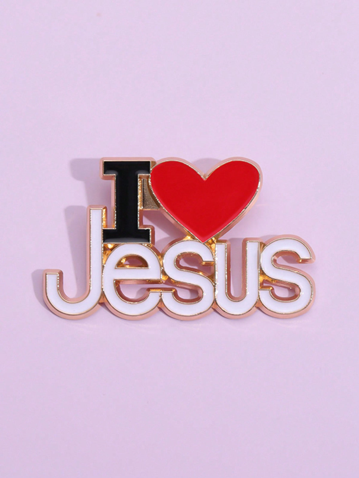 Street 1PC I Love Jesus Enamel Pins Heart Christian Love Faith Accessories Metal Brooches Lapel Badges For Backpack Clothes Pin Jewelry