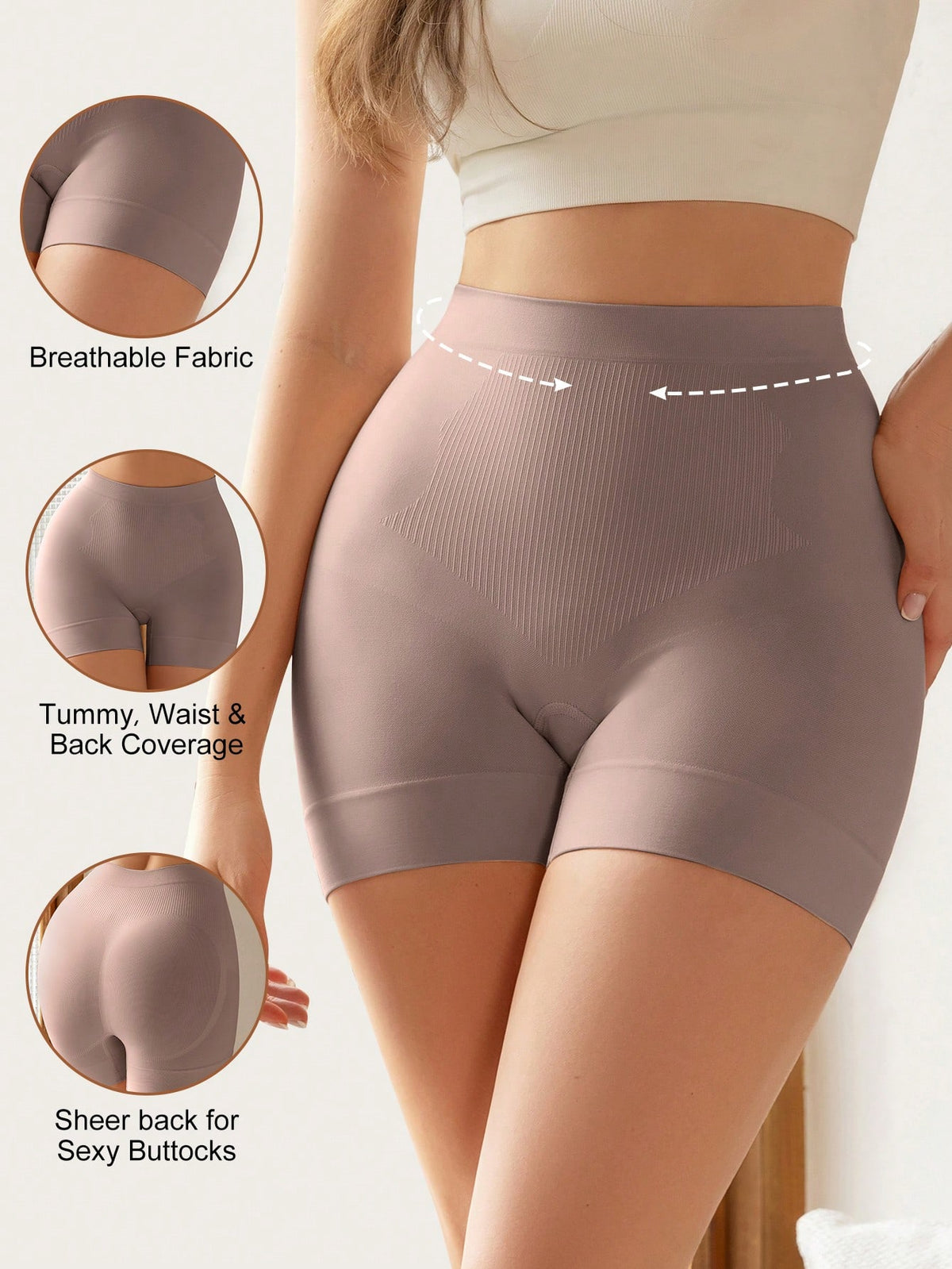 High Waist Tummy Control Butt-Lift Shapewear Shorts