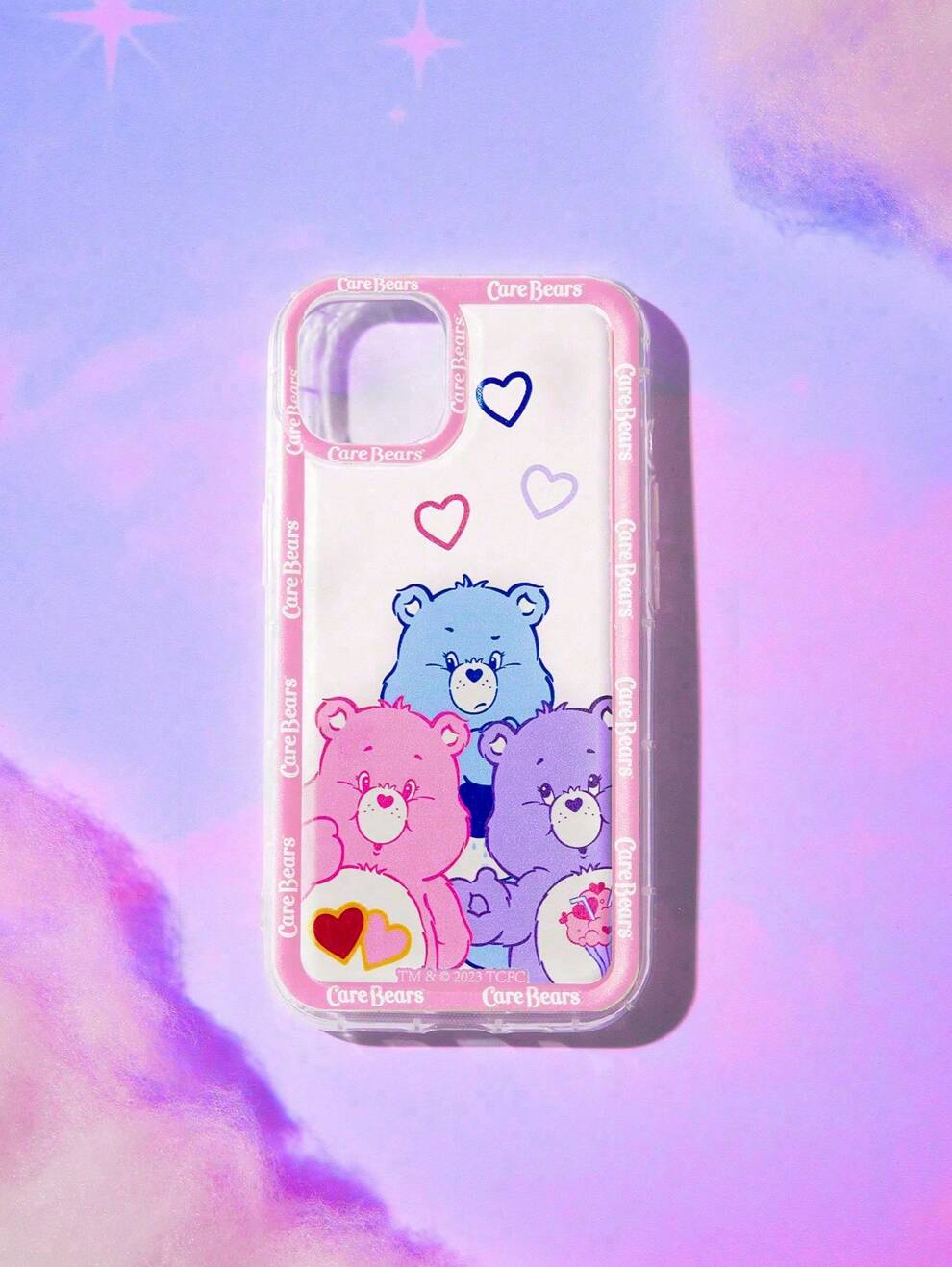 ROMWE X Care Bears 1pc Letter Cartoon Bear Pattern Silicone Phone Case Compatible With IPhone